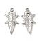 Non-Tarnish 304 Stainless Steel Pendants, Moon Goddess Charms, Stainless Steel Color, 31x16x2mm, Hole: 2.5mm