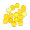 Natural Yellow Agate Cabochons, Half Round, 4x2~2.5mm