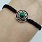 Alloy & Gemstone Round Bead Braided Bead Bracelets, Adjustable Cord Bracelets for Women Men