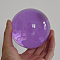 Glass Display Decorations, Crystal Ball, Round, Plum, 50mm