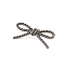 Twist Bowknot Zinc Alloy Ornament Clasps, for Purse, Handbag Making, Gunmetal, 28x60x4.5mm