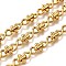 304 Stainless Steel 8-Shaped Link Chains, with Spool, Unwelded, Golden, 12x5.5x2mm