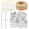 DIY Candle Making, with Candle Wick, Iron Candle Wick Base, Iron Candle Wick Holder Bar, Double-faced Self-adhesive Paper Stickers, Wheat, 1.2mm