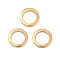 Ion Plating(IP) 304 Stainless Steel Linking Rings, Ring, Real 18K Gold Plated, 8x1mm