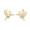 Alloy Pendants, Long-Lasting Plated, Cadmium Free & Lead Free, Bird, Light Gold, 18x17x8.5mm, Hole: 1.6mm