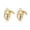 Brass Micro Pave Cubic Zirconia Pendants, Cadmium Free & Nickel Free & Lead Free, Real 18K Gold Plated, Mango, Clear, 12x9.5x5.5mm, Hole: 1.2mm