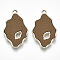 Alloy Pendants, with Cloth, Light Gold, Camel, 33x19.5x2mm, Hole: 2mm
