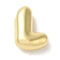 Brass Pendants, Long-Lasting Plated, Real 18K Gold Plated, Letter L, 10x7x3.5mm, Hole: 1.4mm