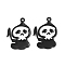Halloween Theme Rack Plating Alloy Pendants, with Enamel, Ghost, 30x21x1.5mm, Hole: 1.8~2mm