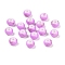 Opaque Spray Painted Glass Beads, Rondelle, Drawbench Style, Violet, 8x5mm, Hole: 2mm