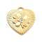 304 Stainless Steel Rhinestone Pendants, PVD Vacuum Plating, Heart, Real 18K Gold Plated, 18x17x2.5mm, Hole: 3x2.5mm