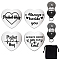 Heart Double-Sided Engraved Stainless Steel Commemorative Decision Maker Coin Set, Pocket Hug Coin, Inspirational Quote Coin, with Imitation Leather Keychain Storage Pouch, Word, 25x25x2mm