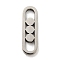 Non-Tarnish 304 Stainless Steel Pendants, Oval with Flat Round Charm, Stainless Steel Color, 24x7x2mm, Hole: 4x4.5mm