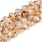 Natural Citrine Beads Strands, with Seed Beads, Faceted Rondelle, 7~8x5~6mm, Hole: 1mm, about 45~46pcs/strand, 14.57''~14.96''(37~38cm)