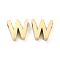Ion Plating(IP) 304 Stainless Steel Charms, Alphabet, Golden, Letter.W, 8x8.5x3mm, Hole: 1.8mm