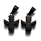 304 Stainless Steel Pendants, Manual Polishing, Angel, Electrophoresis Black, 16.5x13x3.5mm, Hole: 3x7mm