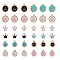 Alloy Enamel Pendant Sets, with Resin Imitation Pearl and Crystal Resin Rhinestone, Crown, Mixed Color, 36pcs/Box