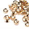 Apetalous Brass Bead Caps, Light Gold, 8x1.5mm, Hole: 1mm