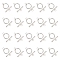 Tarnish Resistant 304 Stainless Steel Toggle Clasps, Stainless Steel Color, Toggle: 21x16mm, Hole: 3mm, Bar: 23x3mm, Hole: 3mm