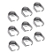Tarnish Resistant 304 Stainless Steel Snap on Bails, Stainless Steel Color, 10x7x5mm