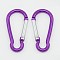 Aluminum Rock Climbing Carabiners, Key Clasps, Quick Links, Dark Orchid, 50x24x4mm