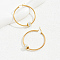 Elegant Geometric 201 Stainless Steel Earrings with 18K Gold Plating for Women