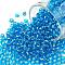 TOHO Round Seed Beads, Japanese Seed Beads, (23B) Silver Lined Aqua, 8/0, 3mm, Hole: 1mm, about 222pcs/10g