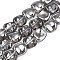 Electroplate Glass Beads Strand, Pearl Luster Plated, Polygon, Black, 10.5x11~12x5~6mm, Hole: 1mm, about 60~61pcs/strand, 24.41 inch~ 25.20 inch(62~64cm)