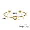 Stylish Knot Stainless Steel Cuff Bangles, Versatile Design for Men and Women, Golden, Inner Diameter: 2-3/8 inch(6cm)