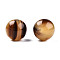 Resin Beads, Imitation Gemstone, Round, Saddle Brown, 12x11.5mm, Hole: 1.5~3mm