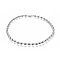 Non-Tarnish 304 Stainless Steel Beaded Necklaces, with Lobster Claw Clasps, Rice, Stainless Steel Color, 16.65 inch(42.3cm), Rice: 9x6mm