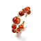 Adjustable Natural Carnelian with Brass Rings, Adjustable