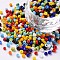 Glass Seed Beads, Opaque Colours Seed, Small Craft Beads for DIY Jewelry Making, Round, Mixed Color, 3mm, Hole:1mm, about 666pcs/30g