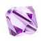 Preciosa® Crystal Beads, Czech Crystal, Bicone(451 69 302 Rondelle), 20310 Violet, 4mm, Hole: 0.8mm