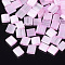 2-Hole Glass Seed Beads, Imitation Cat Eye, Rectangle, Pearl Pink, 5x4.5~5.5x2~2.5mm, Hole: 0.5~0.8mm
