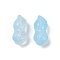 Transparent Glass Beads, Peanut, Baking Paint, Sky Blue, 23x11.5x11mm, Hole: 1.5mm