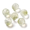 Transparent Glass Beads, Cube, Yellow Green, 12x12x12mm, Hole: 1.4mm