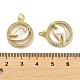 Латунные микропаве прозрачные подвески с фианитом KK-K365-01G-01-3