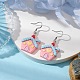 Рождественские серьги с подвесками из смолы EJEW-JE06087-2