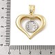 Латунные микро проложить кубического циркония подвески KK-U047-23G-03-3