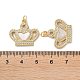 Латунные микро проложить кубического циркония подвески KK-B083-12G-3