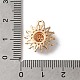 Латунные микропаве прозрачные подвески с фианитом KK-C062-062G-3