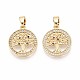Латунные микро проложить кубического циркония подвески KK-T071-93G-1