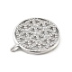 Латунные микро проложить кубического циркония подвески KK-L228-33P-2
