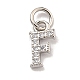 Буквица из латуни с подвесками из кубического циркония KK-Q814-26F-P-1