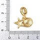 Латунные подвески из голубой эмали в европейском стиле KK-N271-25G-3