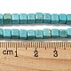 Окрашенные синтетические бирюзовые бусы нити G-G075-B02-03-5