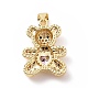 Латунные микро проложить кубического циркония подвески KK-C012-04G-3