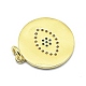 Латунные микропаве прозрачные подвески с фианитом KK-M207-F03-08-2