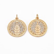 Латунные микропаве прозрачные подвески с фианитом KK-S356-682